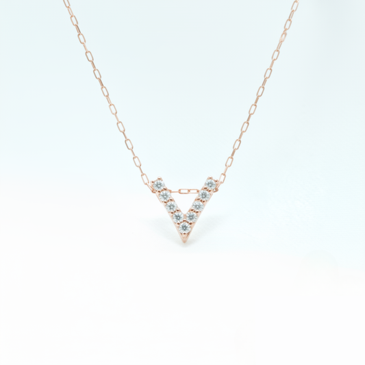 Vラインネックレス|K18 ネックレス