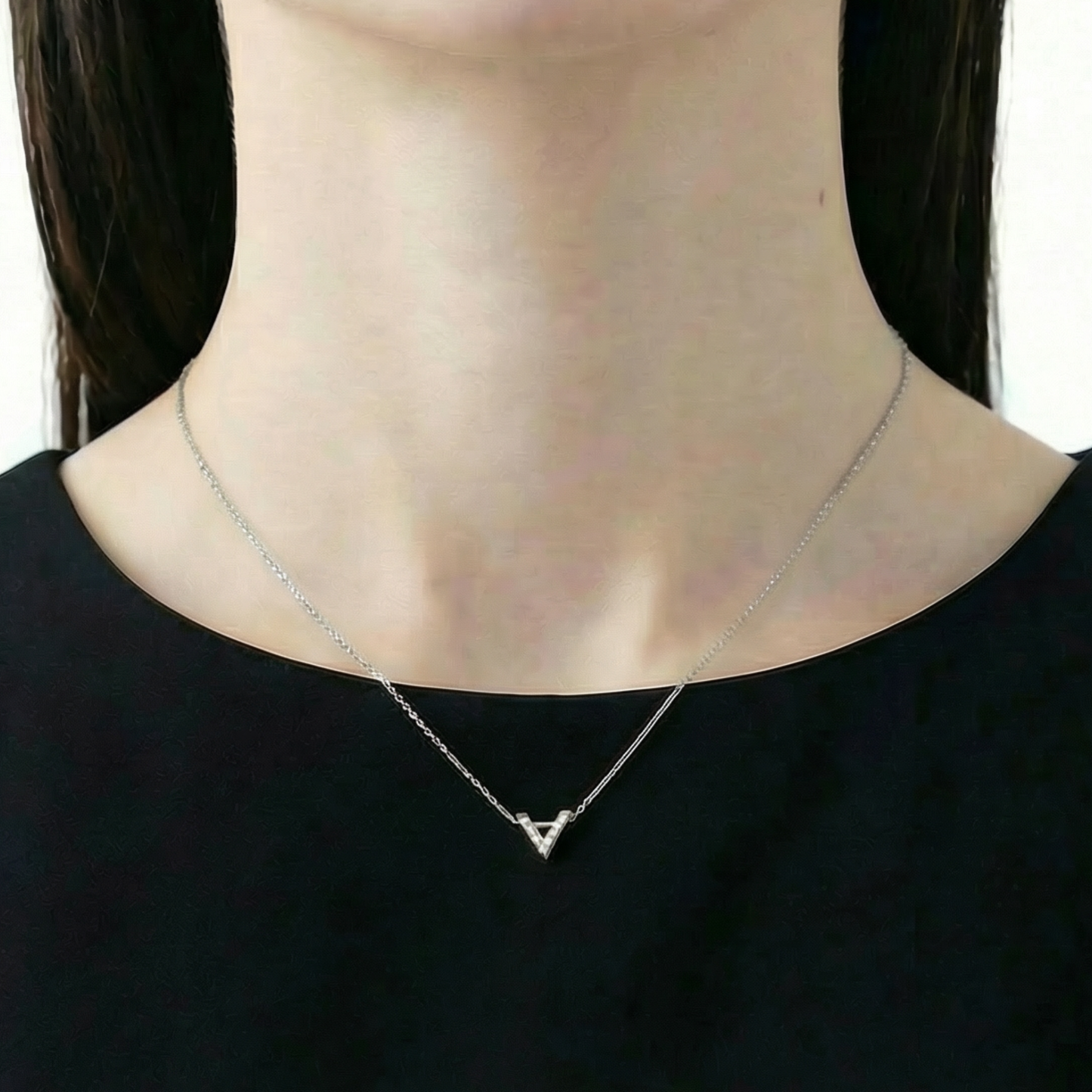 Vラインネックレス|K18 ネックレス