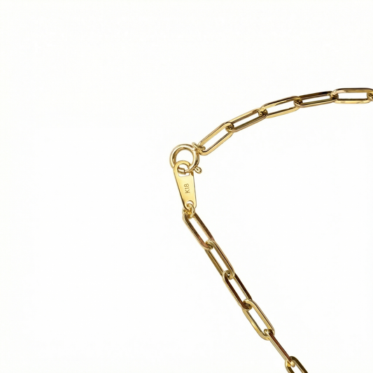 オーバルラインネックレスプティ|K18 YG ネックレス