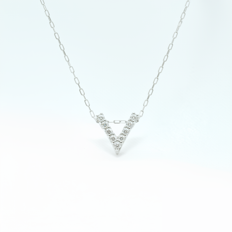 Vラインネックレス｜K18 ネックレス