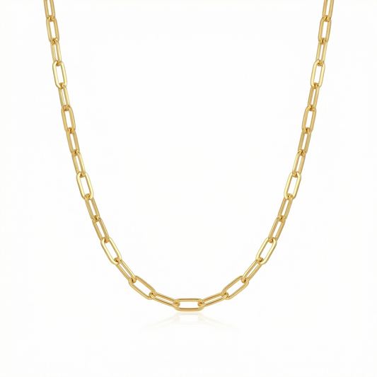 オーバルラインネックレス｜K18 YG ネックレス