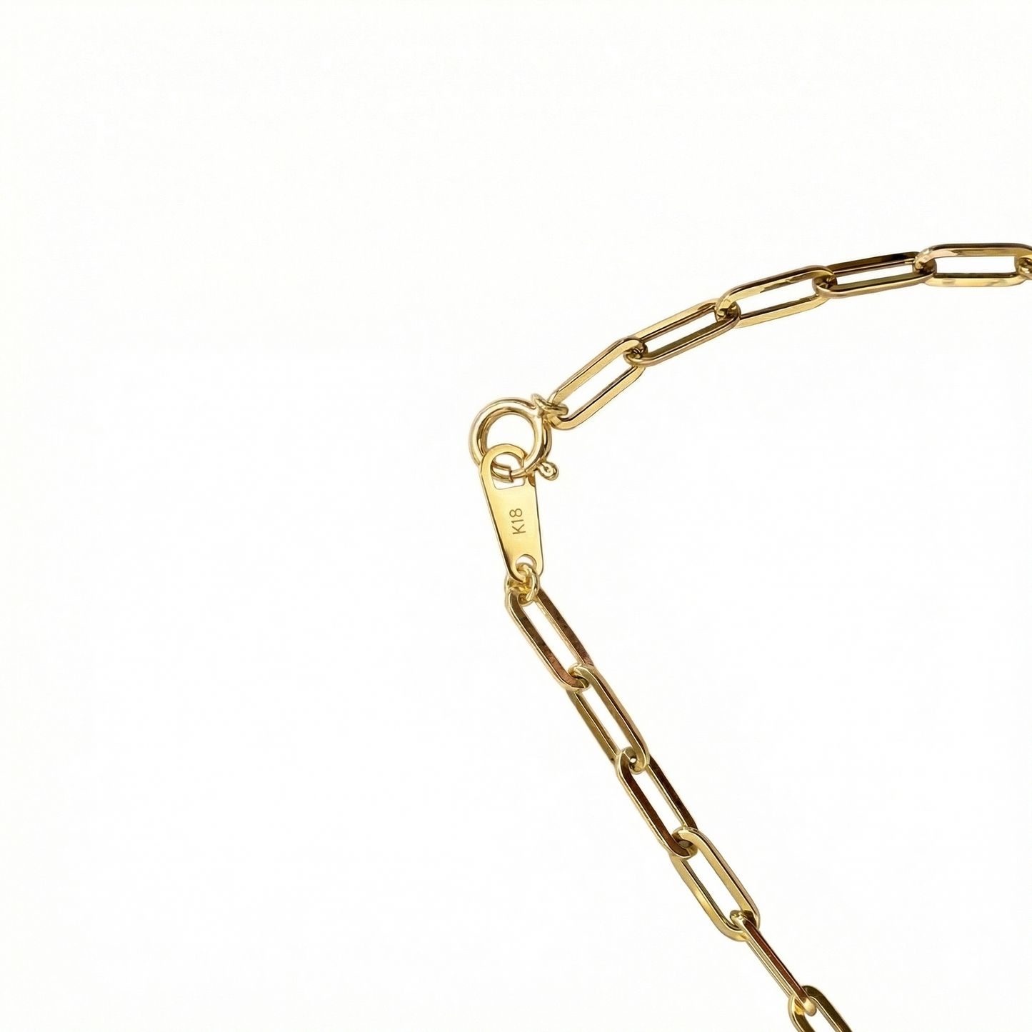オーバルラインネックレスプティ｜K18 YG ネックレス